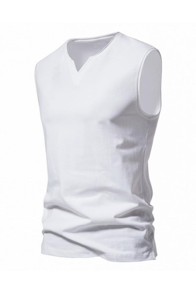 Load image into Gallery viewer, Sleeveless Black V-neck Summer Men's T-shirt