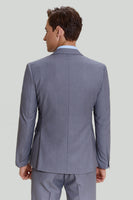 Load image into Gallery viewer, Grey Men's 3 Piece Notched Lapel Prom Suits