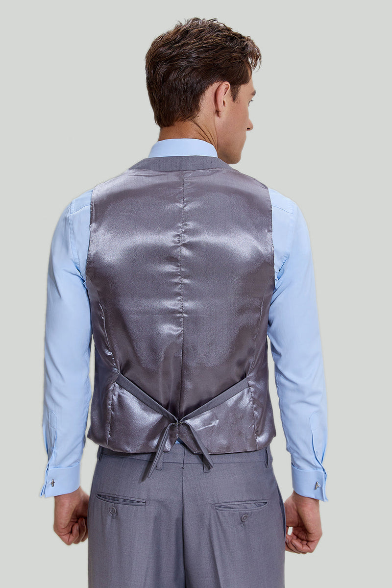 Load image into Gallery viewer, Grey Men's 3 Piece Notched Lapel Prom Suits