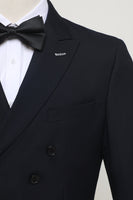Load image into Gallery viewer, Navy 2 Piece Double Breasted Men's Suit