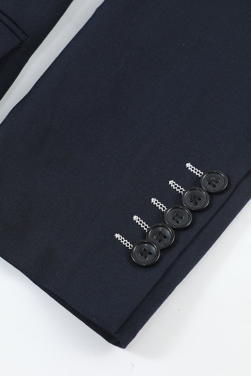 Load image into Gallery viewer, Navy 2 Piece Double Breasted Men's Suit