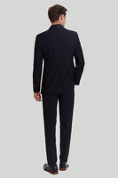 Load image into Gallery viewer, Black Men's 3 Piece Slim Fit Shawl Lapel Suit