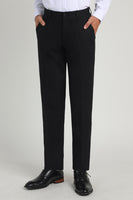 Load image into Gallery viewer, Black Straight Leg Men's Suits Pants