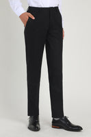 Load image into Gallery viewer, Black Straight Leg Men's Suits Pants