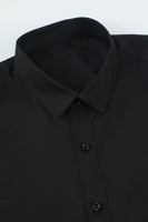 Load image into Gallery viewer, Men's Black Solid Long Sleeves Suit Shirt