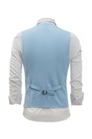 Load image into Gallery viewer, Light Blue Single Breasted Shawl Lapel Men's Suit Vest
