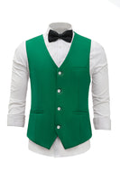 Load image into Gallery viewer, Green Single Breasted Shawl Lapel Men's Suit Vest