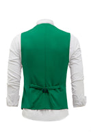 Load image into Gallery viewer, Green Single Breasted Shawl Lapel Men's Suit Vest