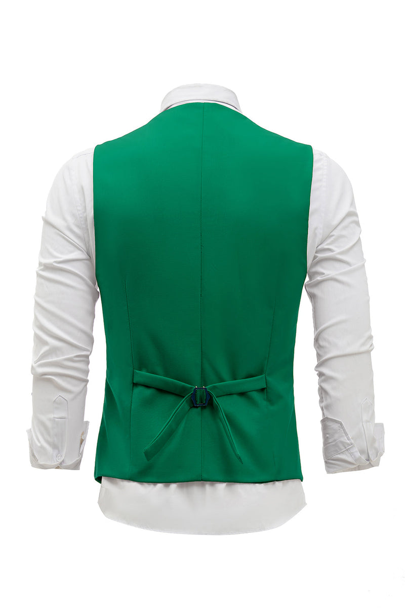 Load image into Gallery viewer, Green Single Breasted Shawl Lapel Men's Suit Vest
