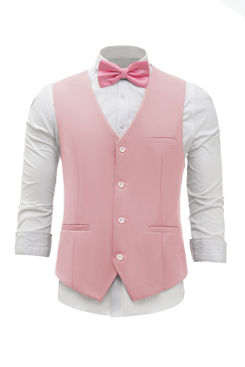 Load image into Gallery viewer, Pink Single Breasted Shawl Lapel Men's Suit Vest