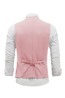 Load image into Gallery viewer, Pink Single Breasted Shawl Lapel Men's Suit Vest