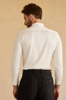 Load image into Gallery viewer, Long Sleeves White Men's Suit Shirt