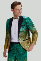 Load image into Gallery viewer, Gold Green Men's 2 Piece Notched Lapel Sequins Suits