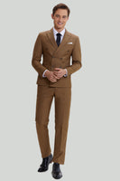 Load image into Gallery viewer, Khaki Men's 2 Piece Slim Fit Tuxedo & Suit