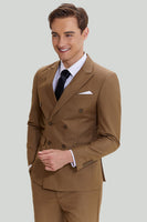 Load image into Gallery viewer, Khaki Men's 2 Piece Slim Fit Tuxedo & Suit