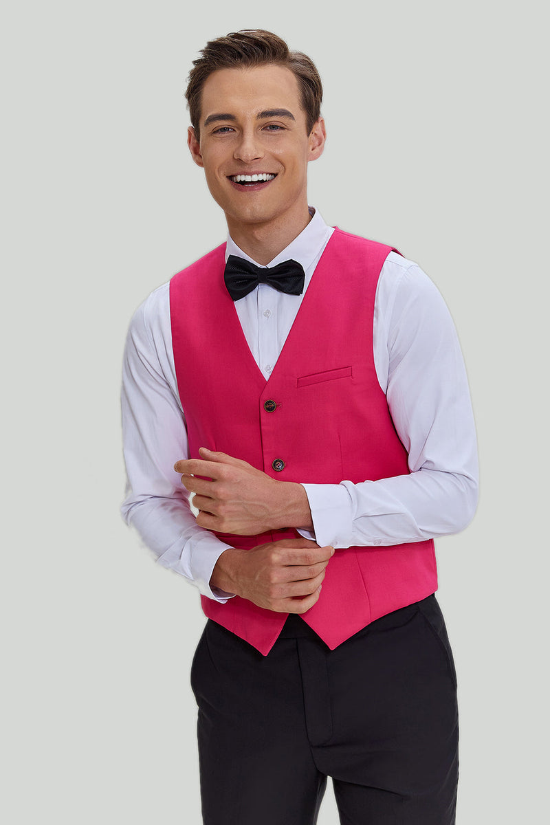 Load image into Gallery viewer, Black Pink 2 Piece Notched Lapel Men's Suits