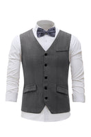 Load image into Gallery viewer, Black Single Breasted Shawl Lapel Men's Suit Vest
