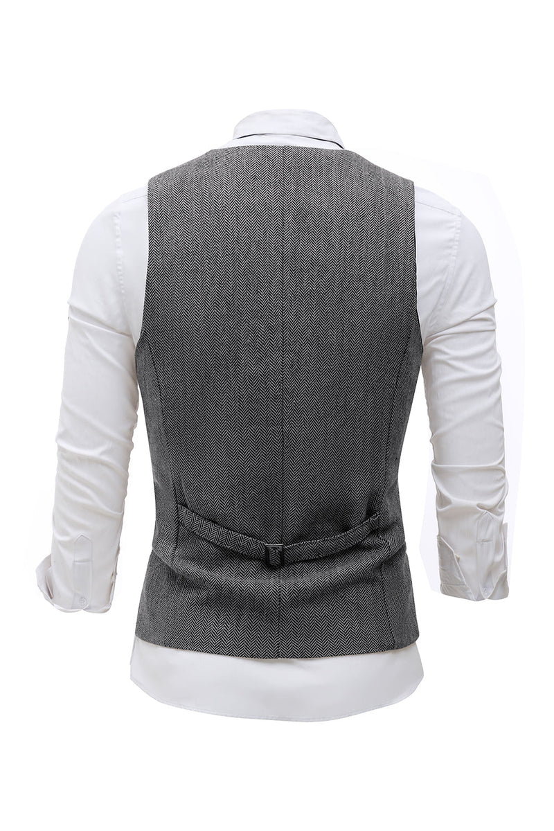 Load image into Gallery viewer, Black Single Breasted Shawl Lapel Men's Suit Vest