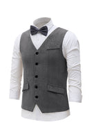Load image into Gallery viewer, Black Single Breasted Shawl Lapel Men's Suit Vest