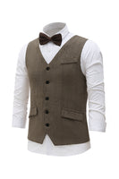Load image into Gallery viewer, Black Single Breasted Shawl Lapel Men's Suit Vest