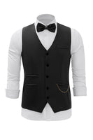 Load image into Gallery viewer, Burgundy Shawl Lapel Single Breasted Men's Suit Vest