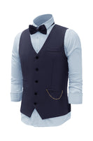 Load image into Gallery viewer, Burgundy Shawl Lapel Single Breasted Men's Suit Vest