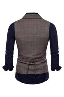 Load image into Gallery viewer, Grey Pinstripe Double Breasted Shawl Lapel Men's Suit Vest