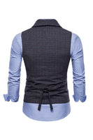 Load image into Gallery viewer, Grey Pinstripe Double Breasted Shawl Lapel Men's Suit Vest