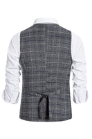 Load image into Gallery viewer, Brown Pinstripe Double Breasted Shawl Lapel Men's Suit Vest