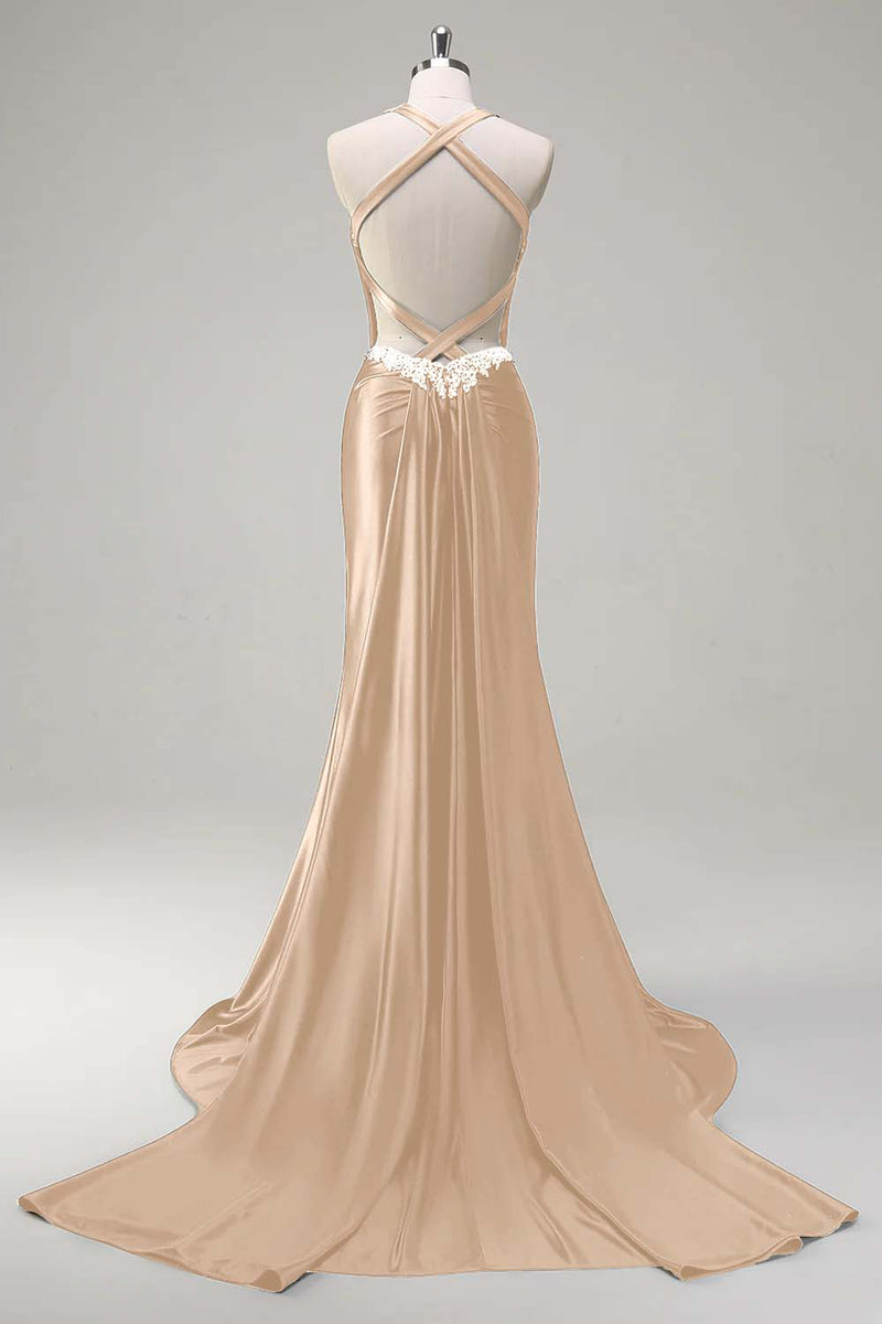 Load image into Gallery viewer, Dark Green Sparkly Beaded Corset Mermaid Spaghetti Straps Prom Dress