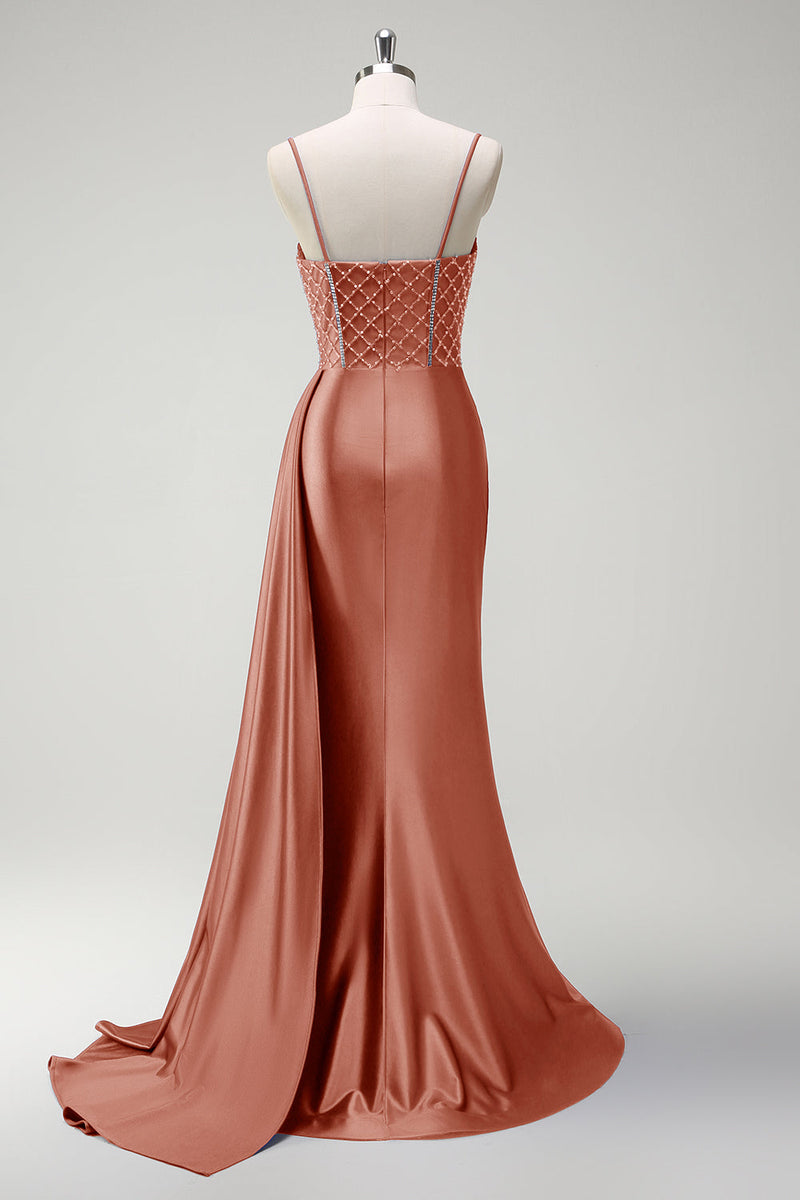 Load image into Gallery viewer, Sparkly Royal Blue Mermaid Corset Satin Long Prom Dress