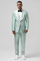 Load image into Gallery viewer, Mint Shawl Lapel One Button 2 Pieces Men's Suits