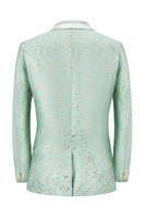 Load image into Gallery viewer, Mint Shawl Lapel One Button Jacquard Men's Prom Suits