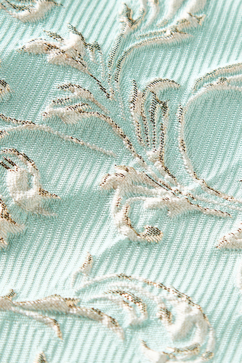 Load image into Gallery viewer, Mint Shawl Lapel One Button Jacquard Men's Prom Suits