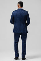 Load image into Gallery viewer, Black Peak Lapel One Button 3 Pieces Men's Suits