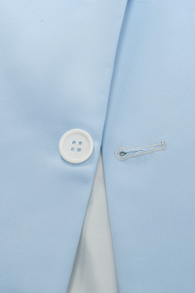 Load image into Gallery viewer, Light Blue Peak Lapel 2 Piece Men's Prom Suits