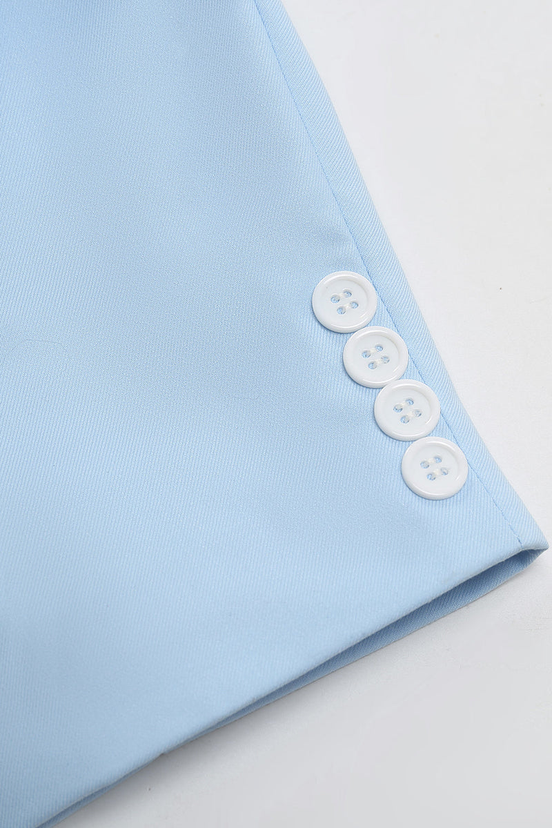 Load image into Gallery viewer, Light Blue Peak Lapel 2 Piece Men's Prom Suits