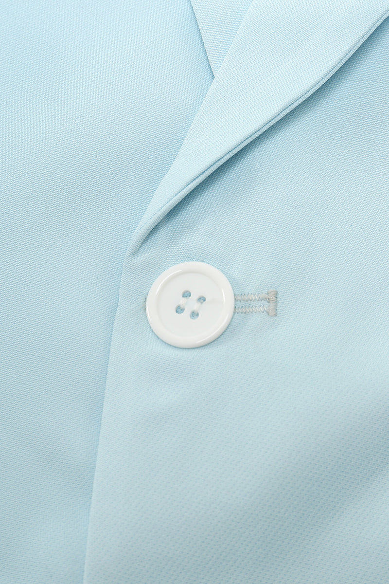 Load image into Gallery viewer, 2 Piece Light Blue Notched Lapel Men's Prom Suits