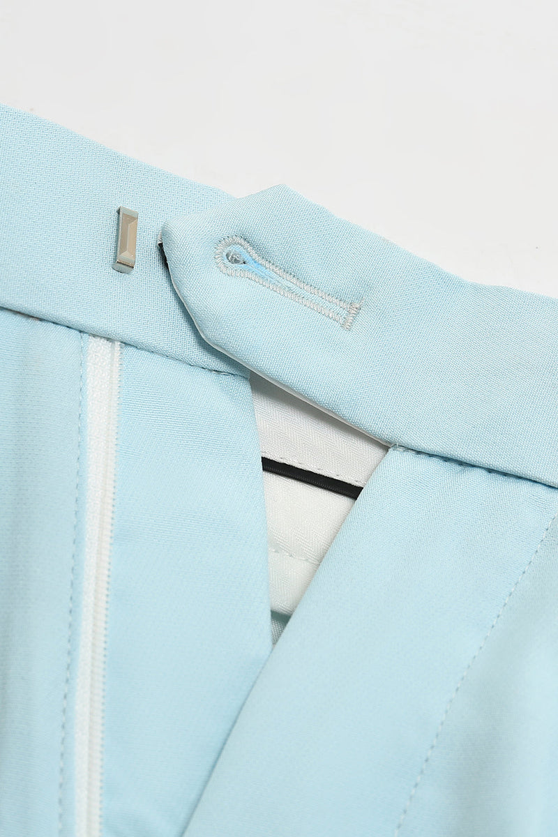 Load image into Gallery viewer, 2 Piece Light Blue Notched Lapel Men's Prom Suits