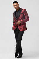 Load image into Gallery viewer, Peak Lapel Red 2 Pieces One Button Men's Prom Blazer
