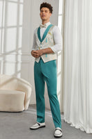 Load image into Gallery viewer, Shawl Lapel One Button Light Green 3 Piece Men's Homecoming Suits