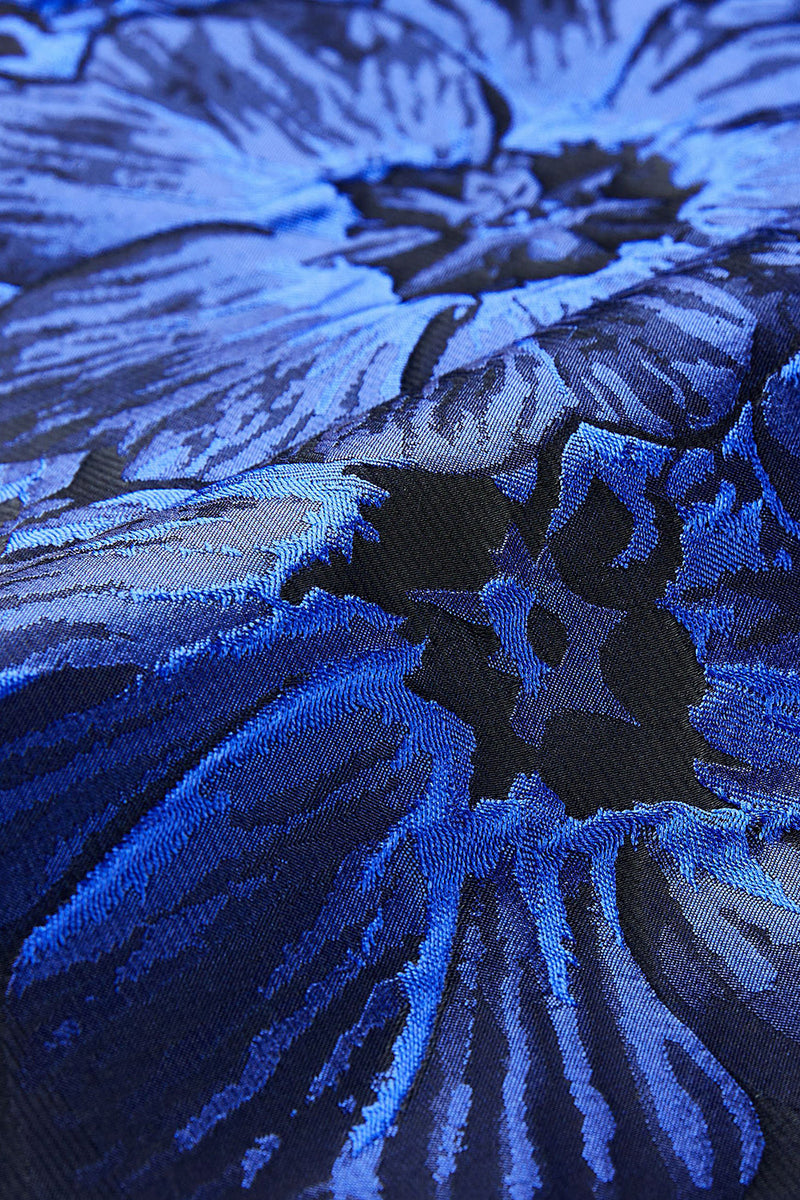 Load image into Gallery viewer, Peak Lapel Jacquard Royal Blue Single Breasted Men's Prom Blazer