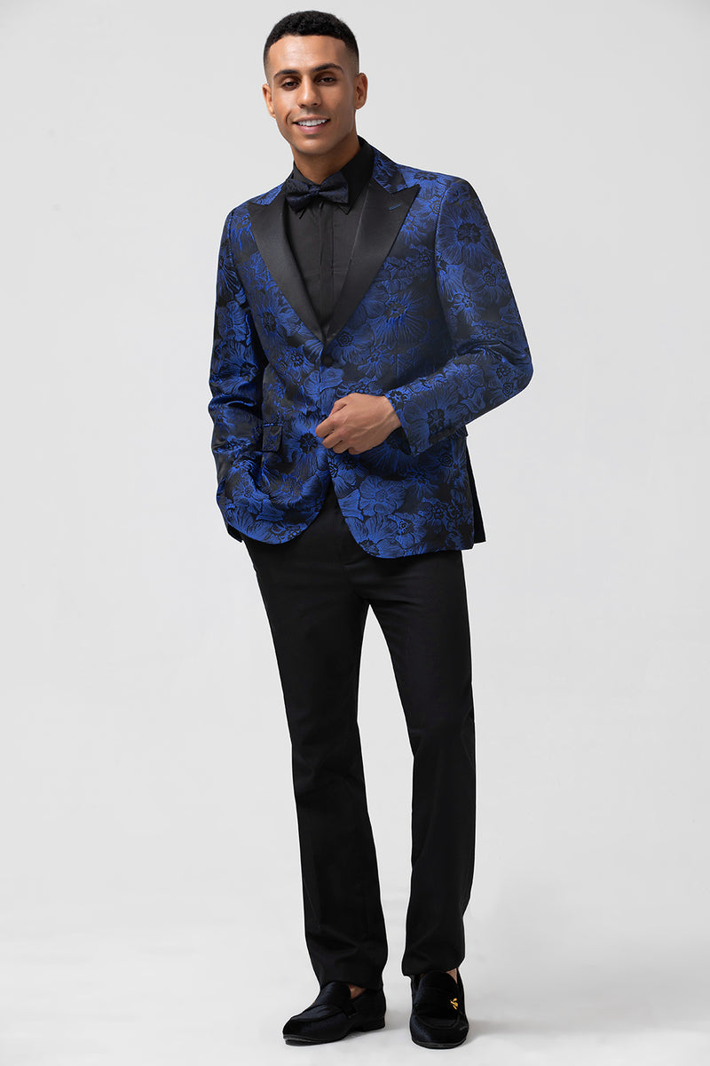 Load image into Gallery viewer, Royal Blue Peak Lapel Men's Blazer