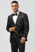 Load image into Gallery viewer, Single Breasted Black Notch Lapel Men's Blazer