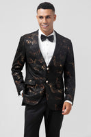 Load image into Gallery viewer, Single Breasted Black Notch Lapel Men's Blazer