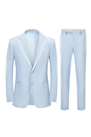 Load image into Gallery viewer, Light Grey Notched Lapel Men's 2-Piece Prom Party Suits