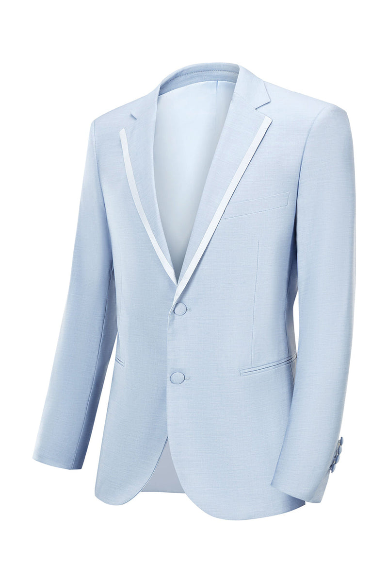 Load image into Gallery viewer, Light Grey Notched Lapel Men's 2-Piece Prom Party Suits