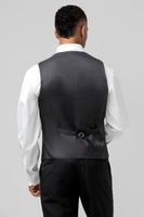 Load image into Gallery viewer, Black Shawl Lapel 3 Pieces One Button Men's Prom Suits