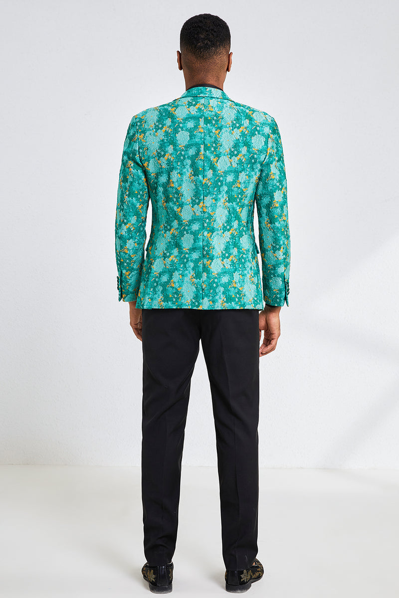 Load image into Gallery viewer, Green Peak Lapel 3 Piece Men's Wedding Suits