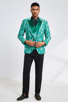 Load image into Gallery viewer, Green Peak Lapel 3 Piece Men's Wedding Suits